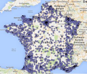 Carte des pharmacies en France